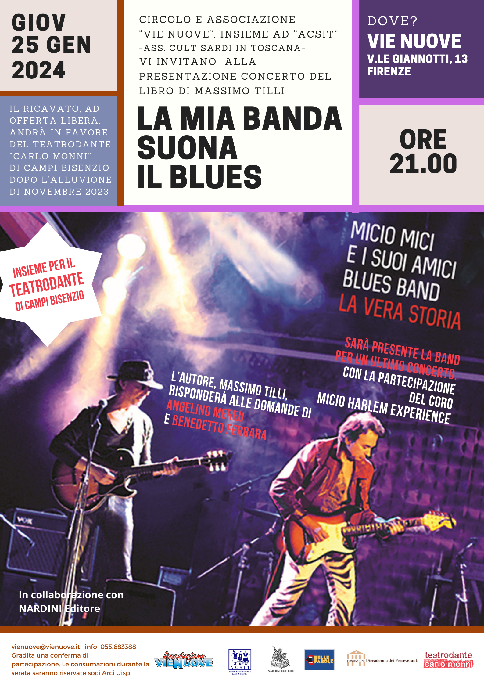 A Firenze serata di beneficenza in favore del Teatro Dante di Campi Bisenzio