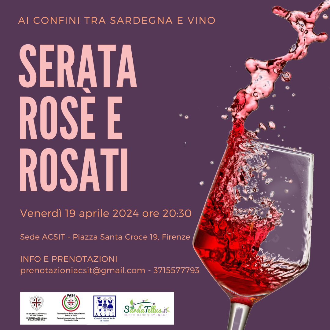 “Ai confini tra Sardegna e vino” a Firenze: degustazione di rosè e rosati