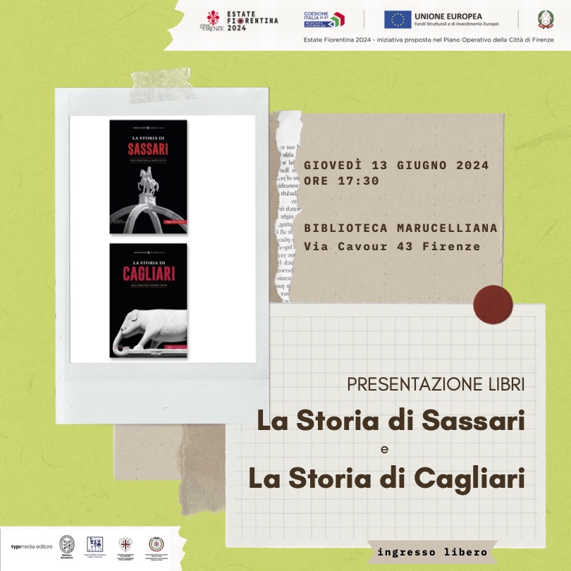 A Firenze incontro su “La Storia di Sassari” e “La Storia di Cagliari”