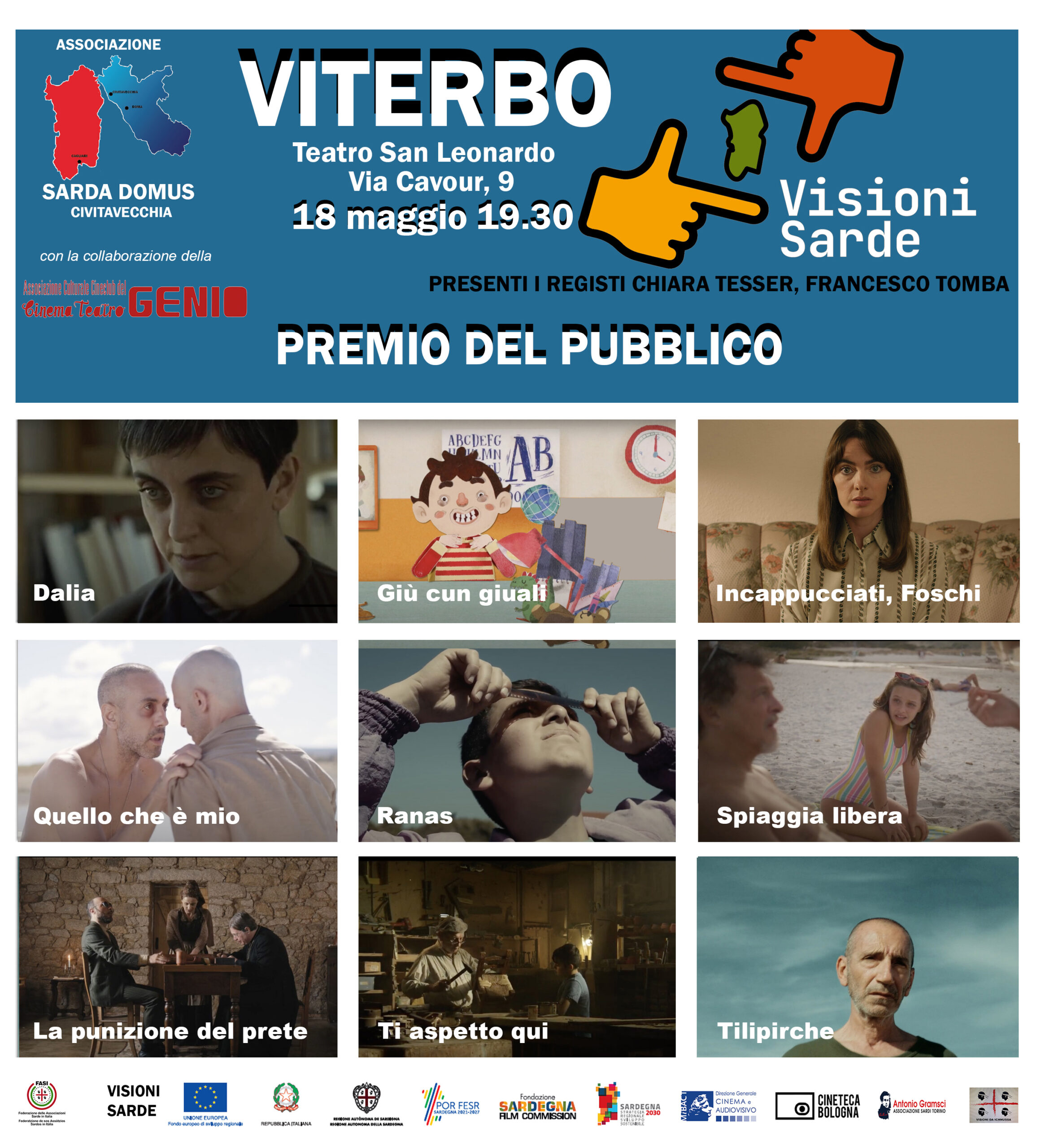 VISIONI SARDE ARRIVA A VITERBO Proiezioni il 18 maggio al Cinema San Leonardo