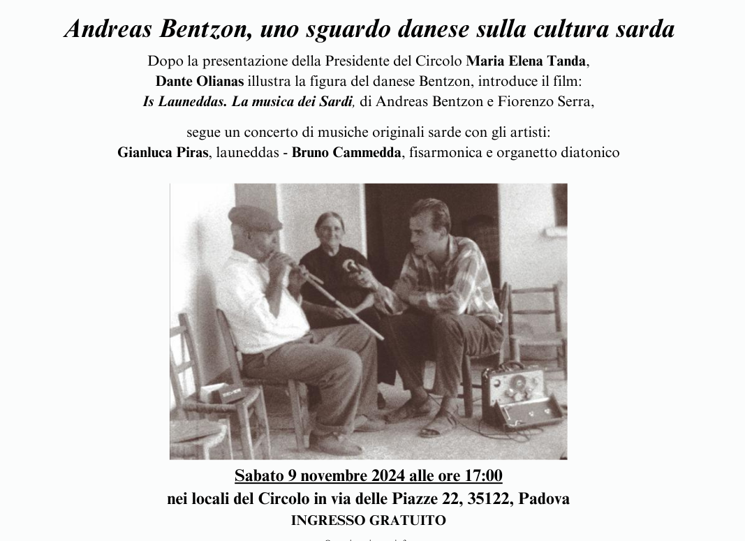 Andreas Bentzon, uno sguardo danese sulla cultura sarda