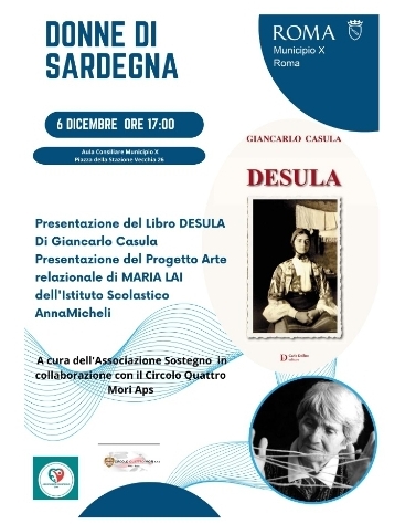 Presentazione del libro “Desula”: Venerdì 6 Dicembre 2024, dalle ore 17:00.
