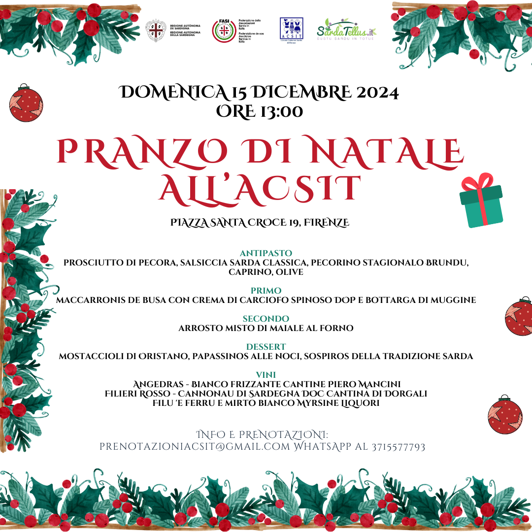 A Firenze il pranzo di Natale dell’ACSIT 2024
