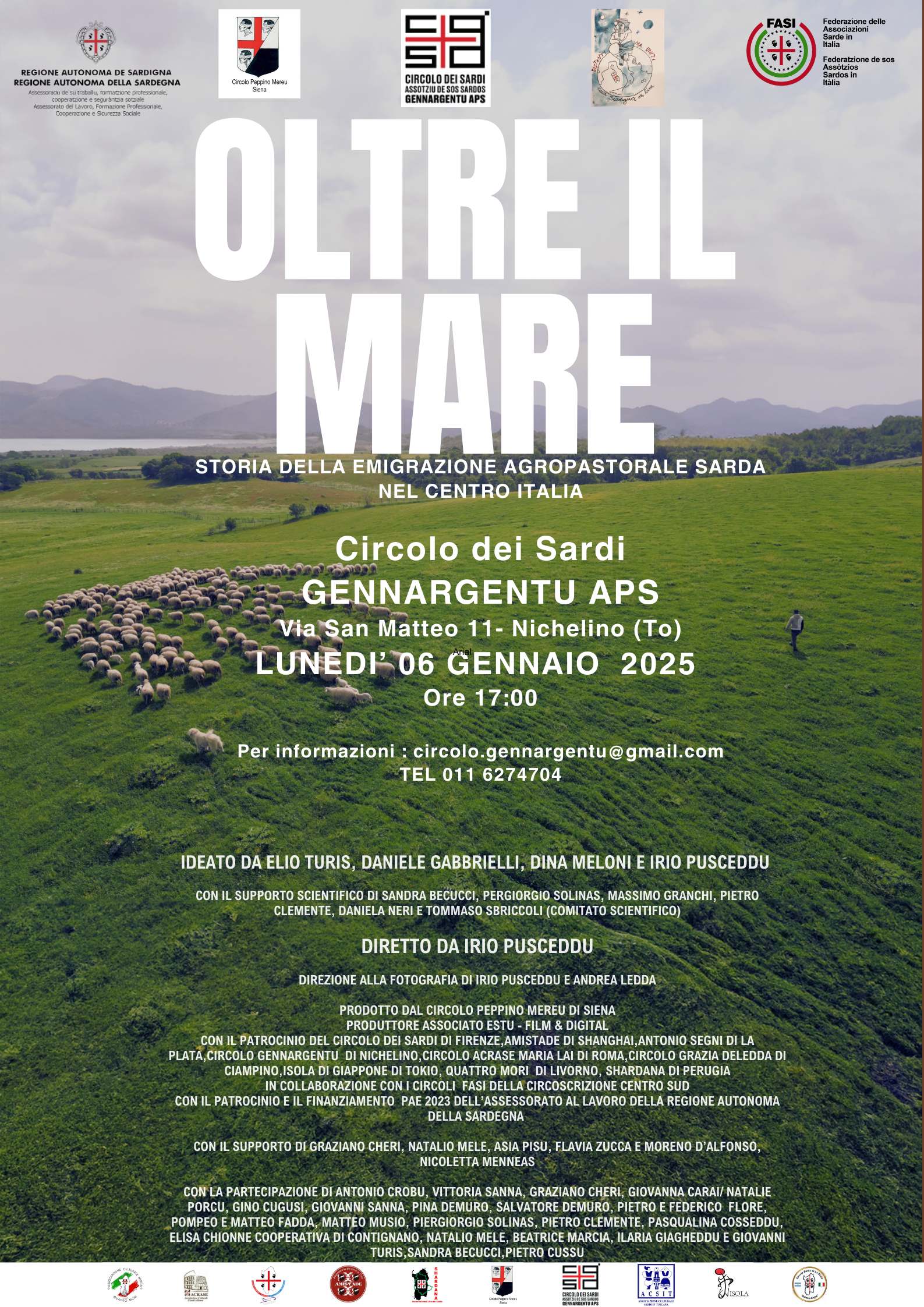 Il docuFilm “Oltre il mare” di Irio Pusceddu al Circolo Gennargentu di Nichelino