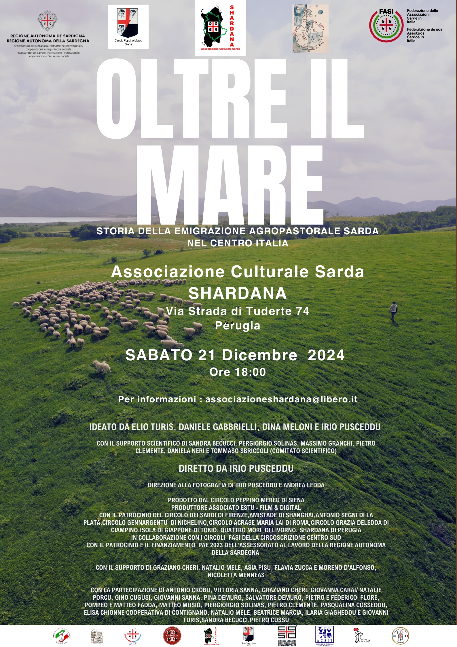 In Umbria la proiezione del Docu Film di Irio Pusceddu “Oltre il mare”