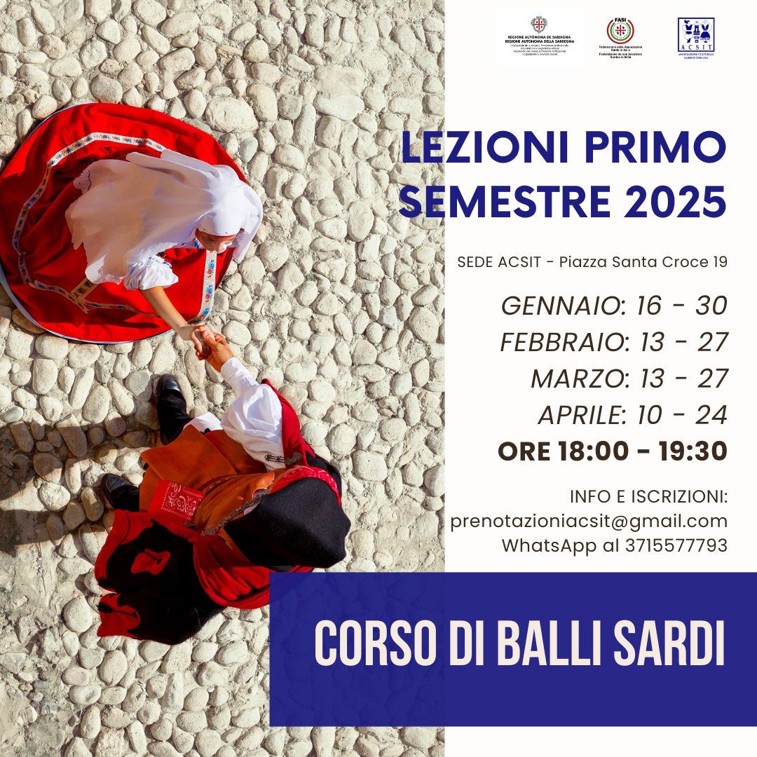 A Firenze corso di ballo sardo con Pablo Loi