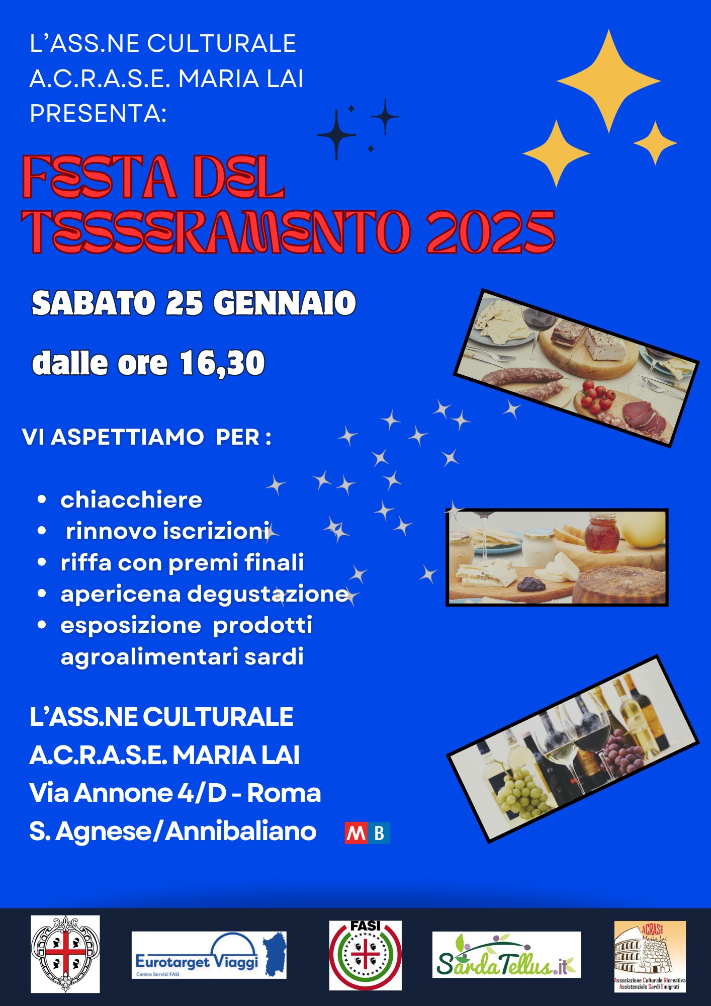 Associazione Culturale A.C.R.A.S.E. Maria Lai – Festa del Tesseramento 2025