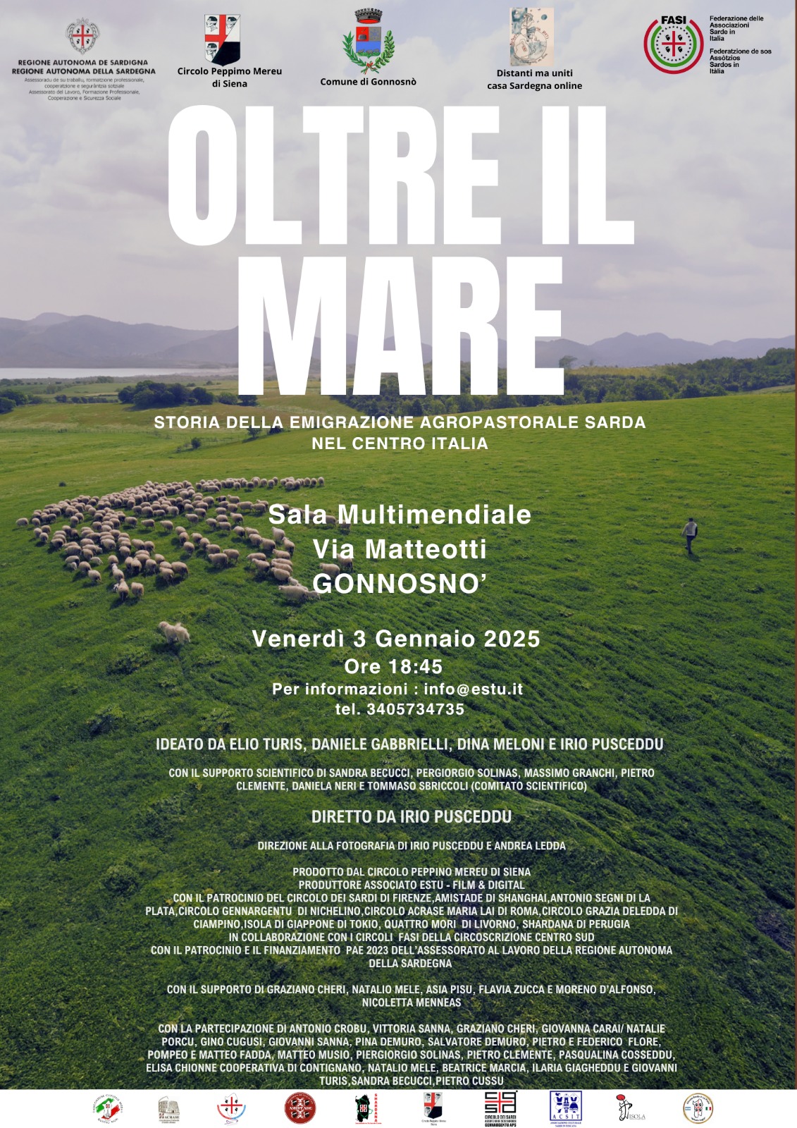 Inaugurazione della Sala Multimediale del Comune di Gonnosnò Proiezione del documentario “OLTRE IL MARE”