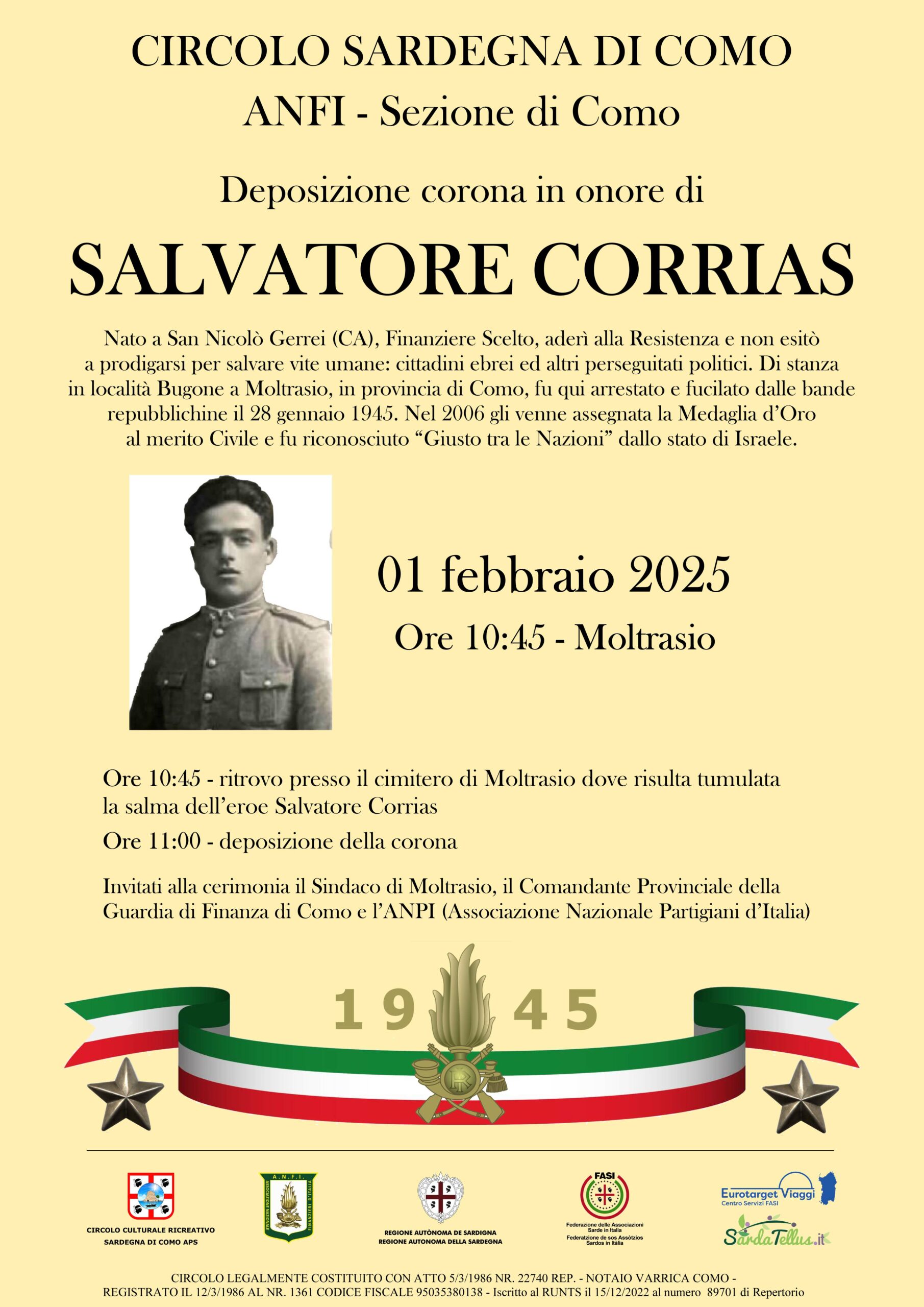 Salvatore Corrias – 01/02/2025 –  Moltrasio (CO)