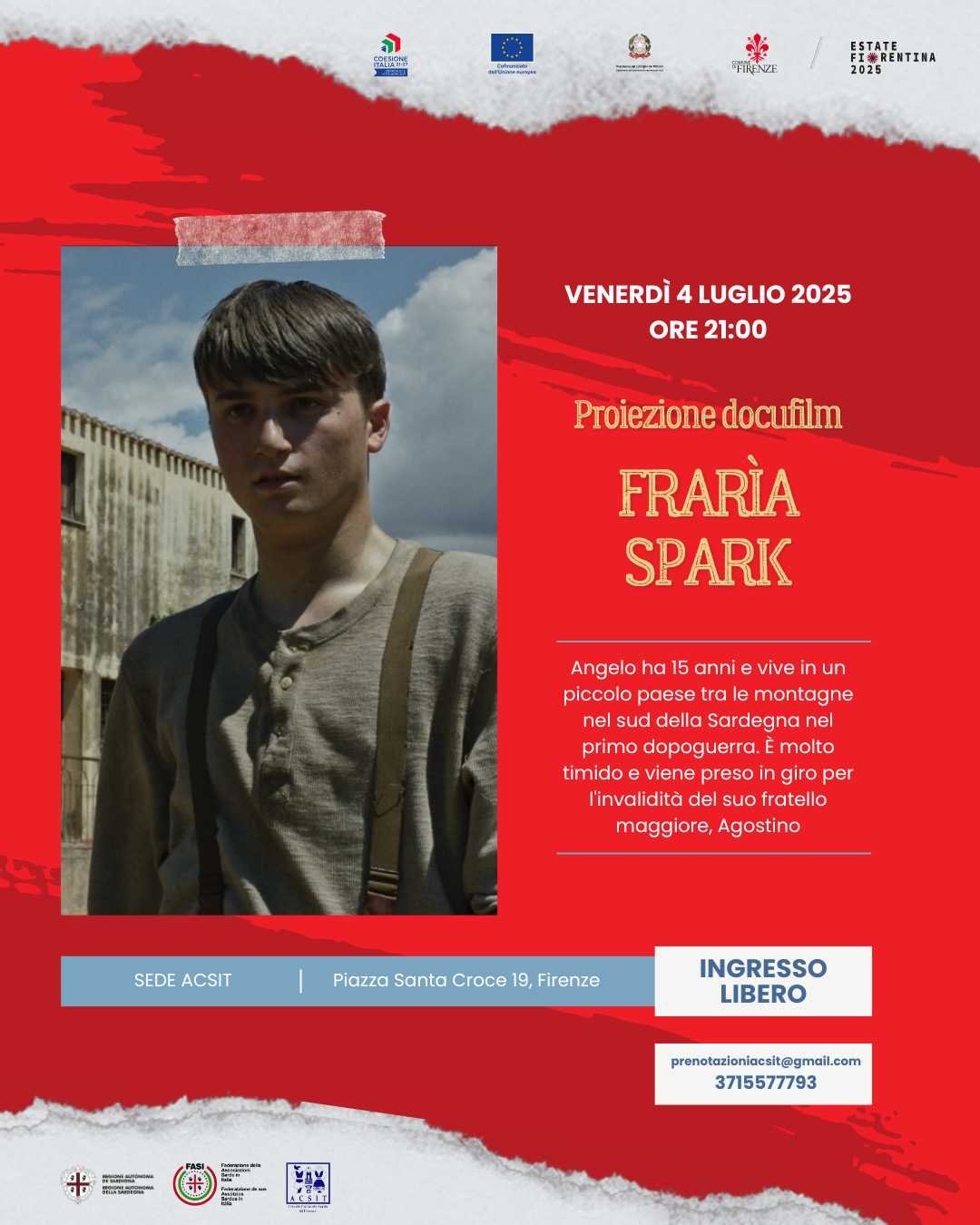 “Fraria” in proiezione a Firenze per la rassegna “Un’isola di film”