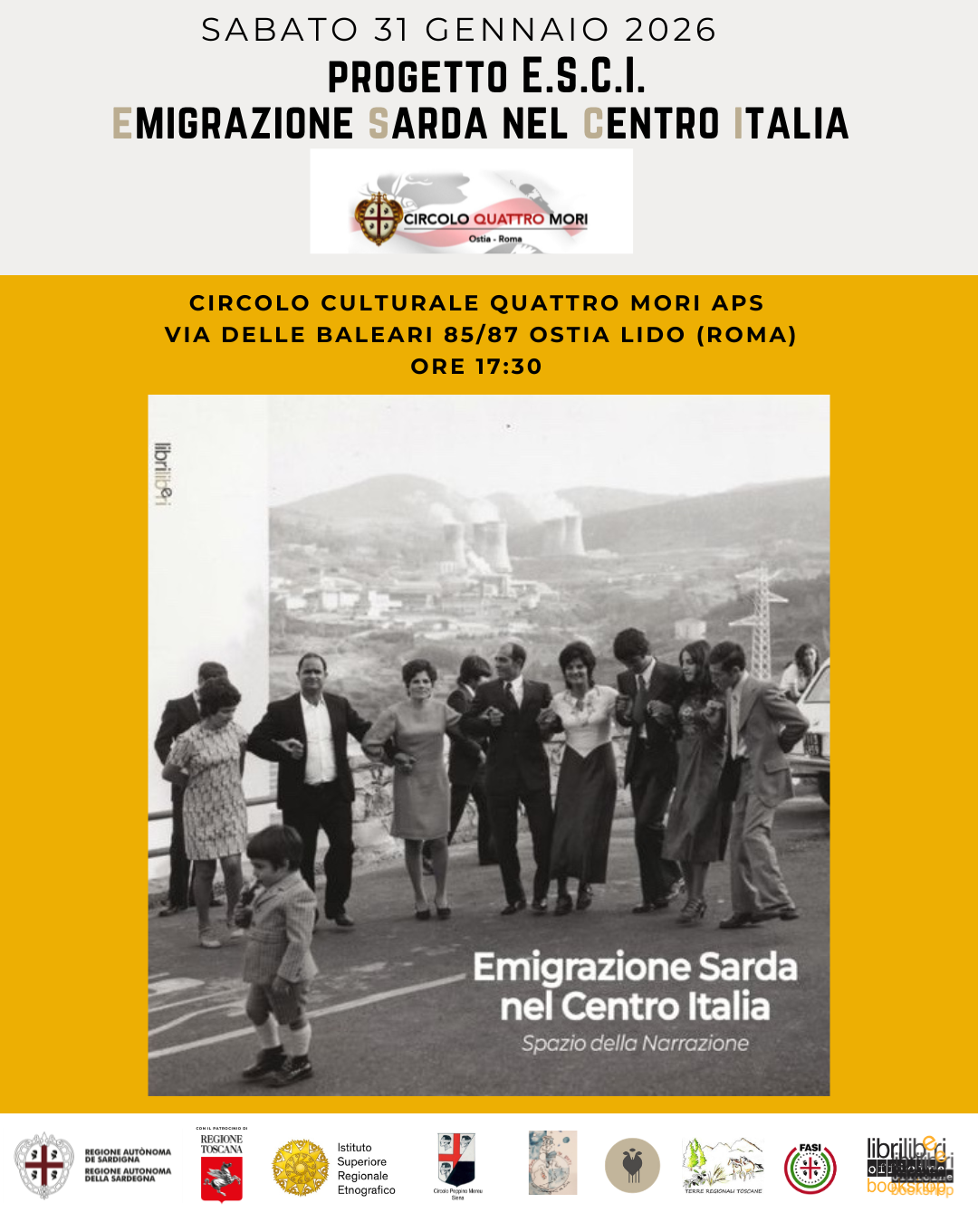 Il progetto E.S.C.I. (Emigrazione Sarda nel Centro Italia) al circolo “Quattro mori” di Ostia
