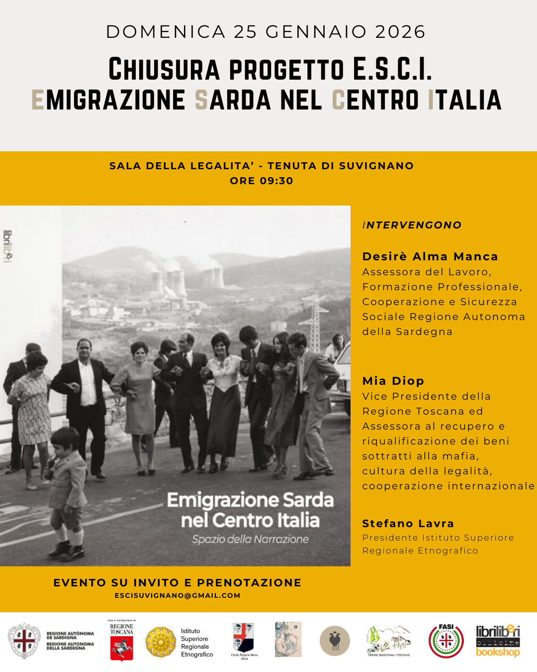 Progetto “E.S.C.I. – Emigrazione Sarda nel Centro Italia”