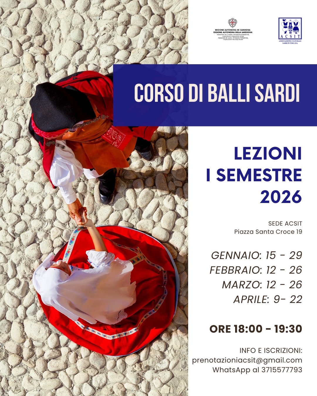 A Firenze corso di ballo sardo – I semestre 2026
